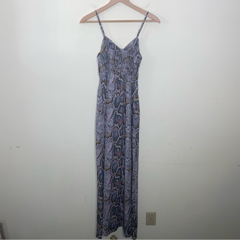 NWT Buddy Love XS Snakeskin Print Maxi Dress - Picture 7 of 8